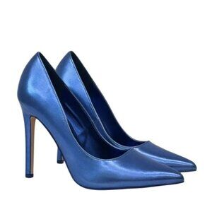 OLIVIA FERGUSON / Kiara / Metallic Blue / Pointed-Toe / Stiletto High Heels /  S
